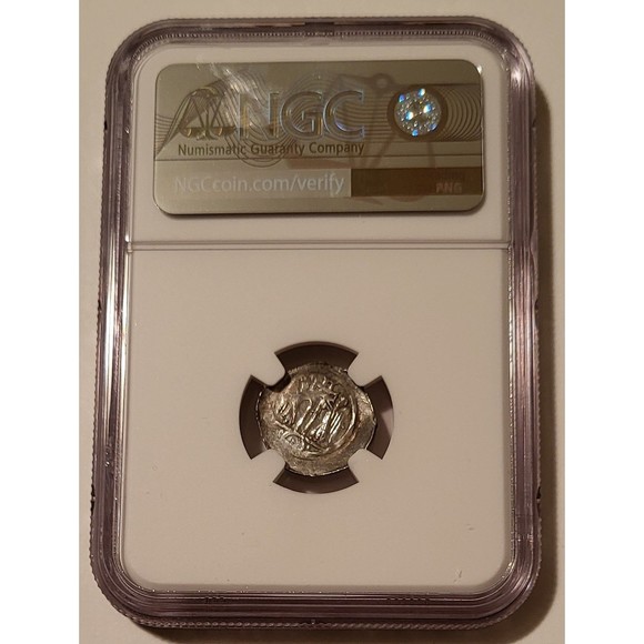 Germany Strassburg Anonymous (1050-1250) Silver Pfennig Bishop Facing MS61 NGC - Picture 2 of 4